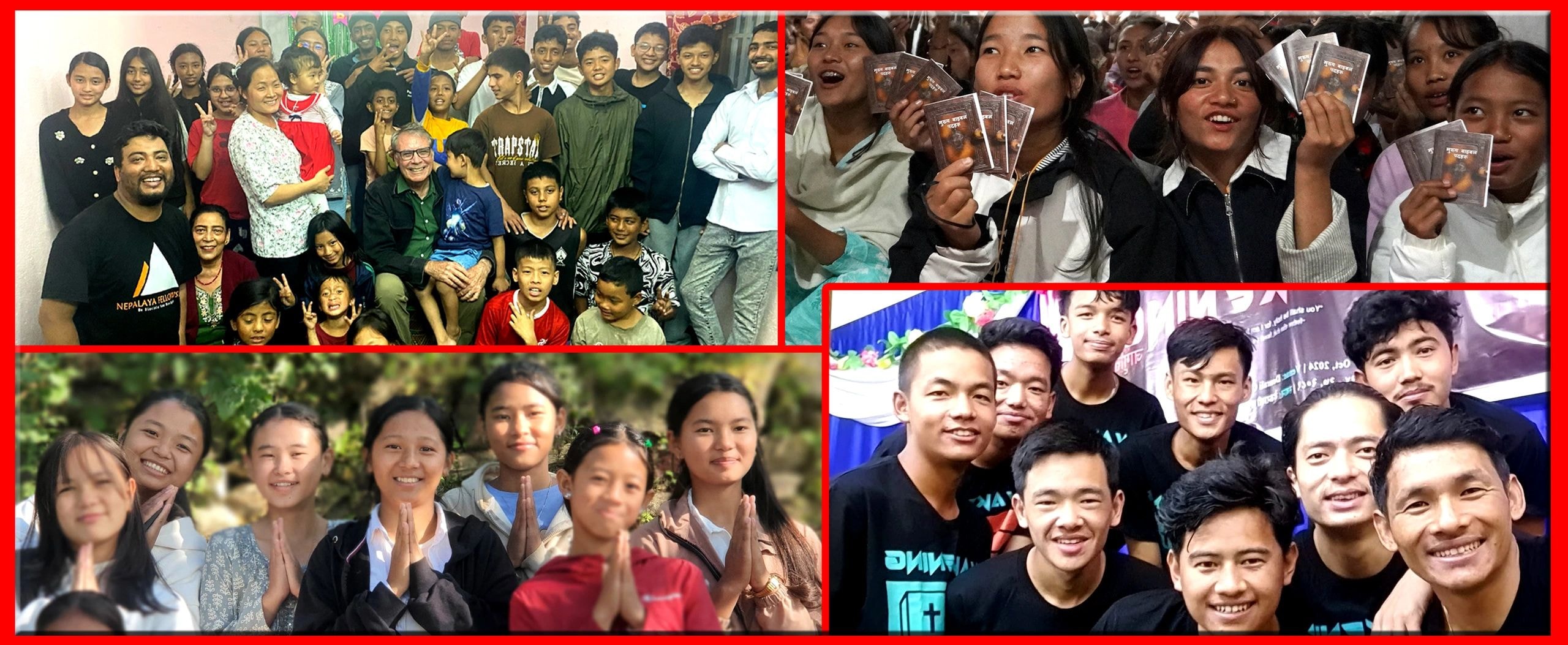 Collage of diverse young people in community